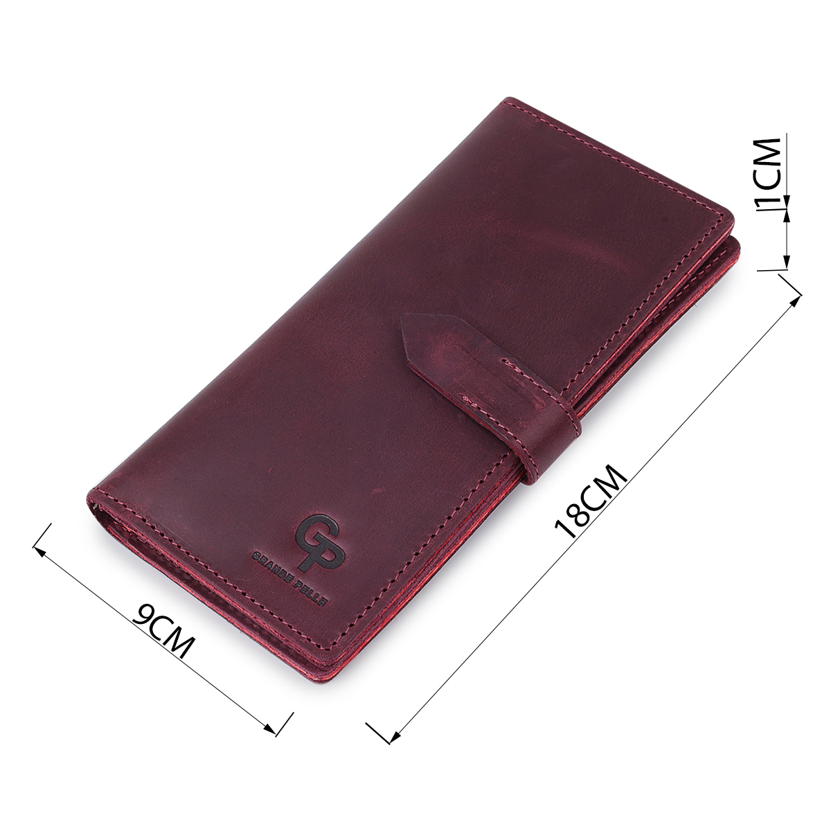 Кошелек женский кожаный Grande Pelle 16504 бордовый фото7