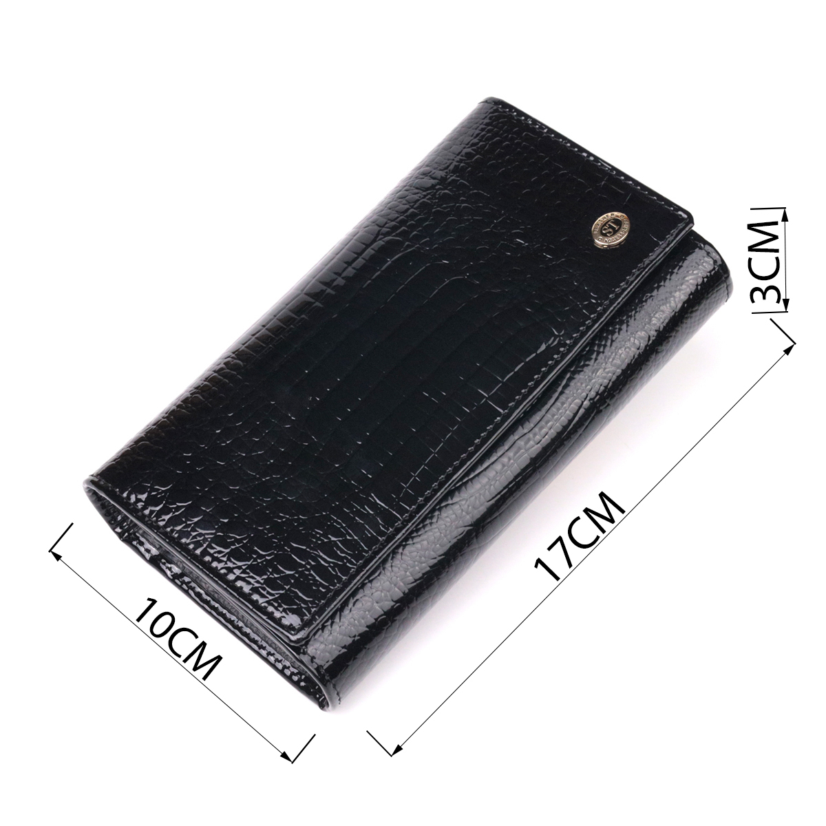 Кошелек женский кожаный St Leather 21380 черный фото7