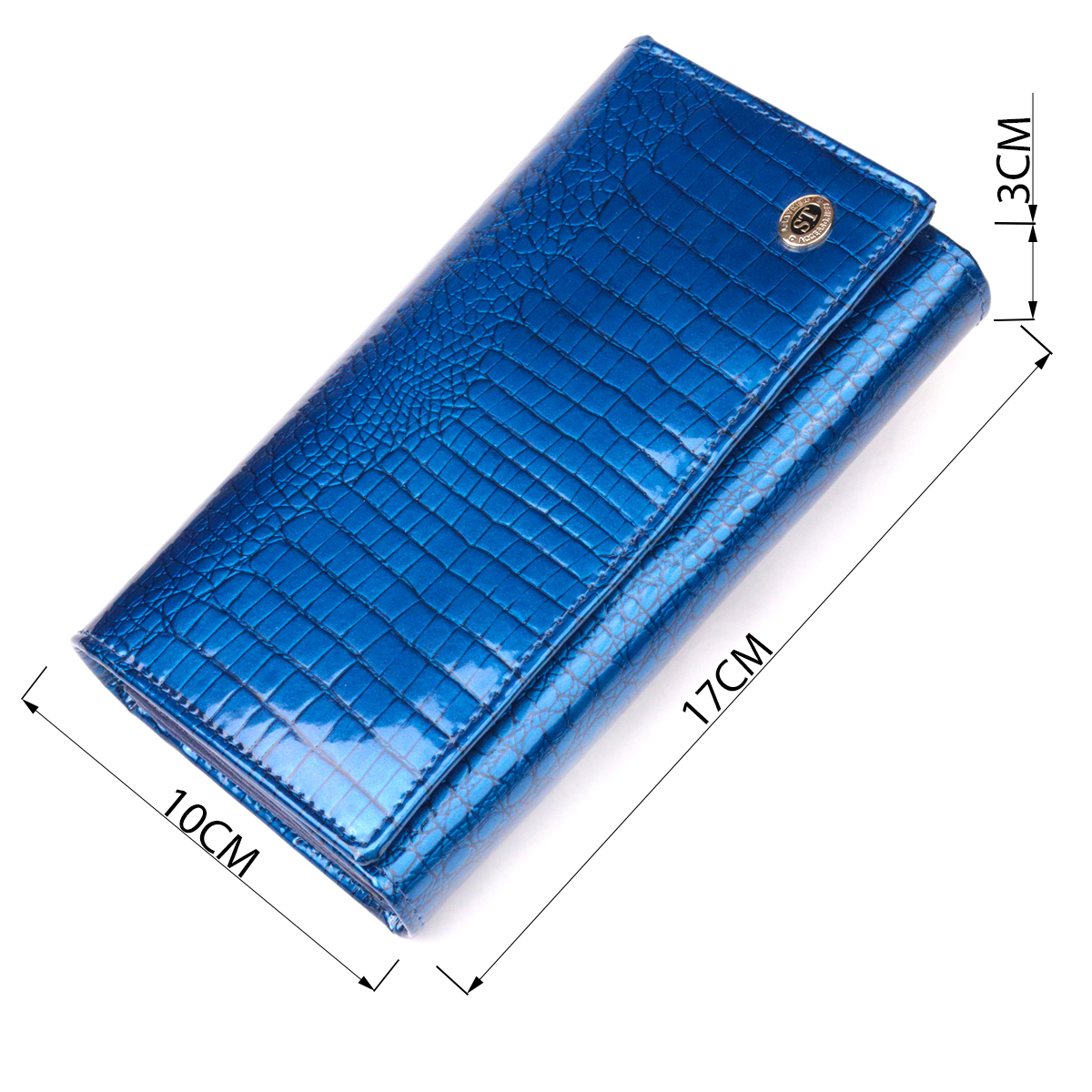 Кошелек женский кожаный St Leather 21381 синий фото3