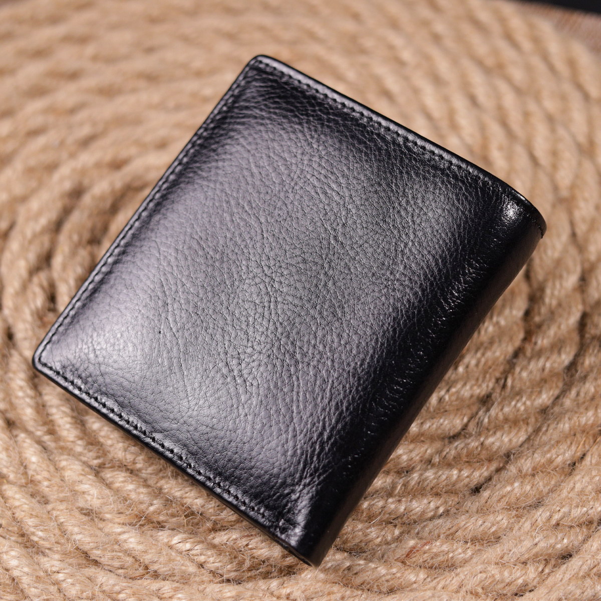 Кошелек мужкой кожаный St Leather 21403 черный фото8