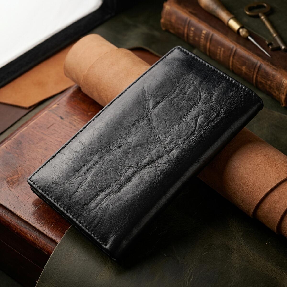 Гаманець чоловічий шкіряний St Leather 21404 чорний фото4