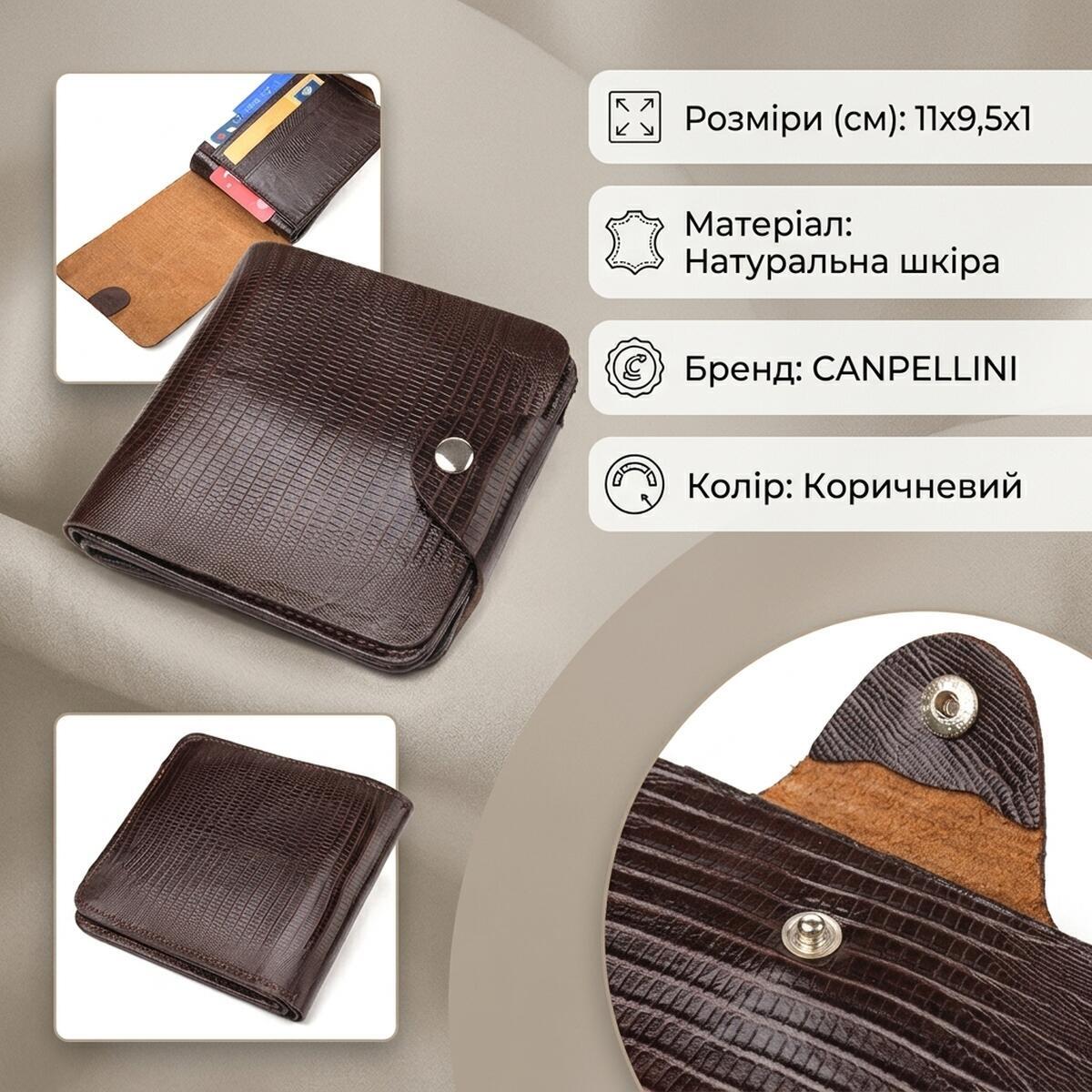 Кошелек мужкой кожаный Canpellini 21636 коричневый фото2