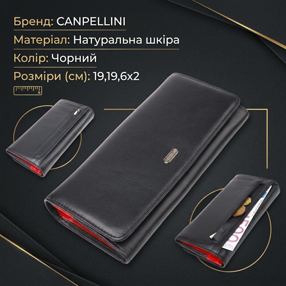 Кошелек женский кожаный Canpellini 21667 черный фото3