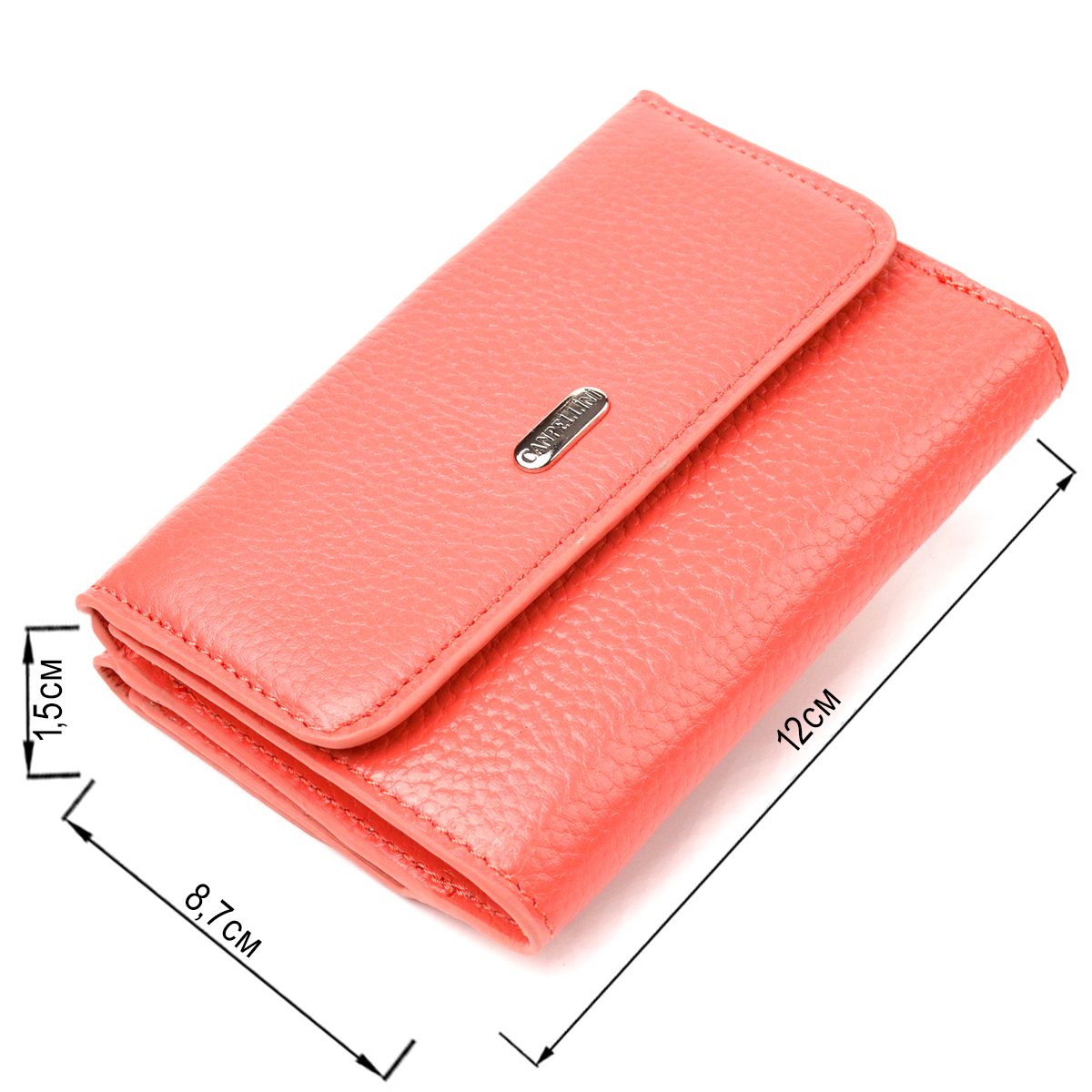 Кошелек женский кожаный Canpellini 21654 коралловый фото3