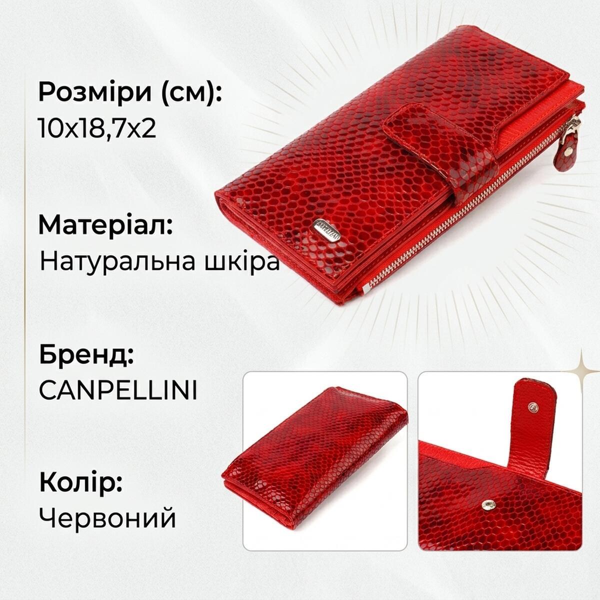 Гаманець жіночий шкіряний Canpellini 21693 червоний фото2