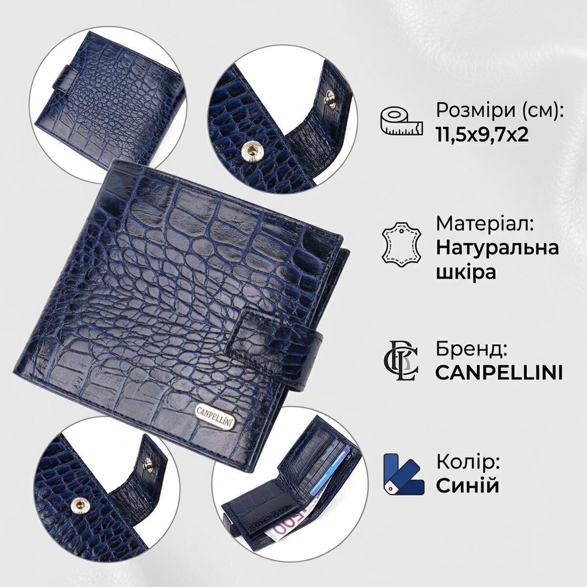 Гаманець чоловічий шкіряний Canpellini 21809 синій фото3
