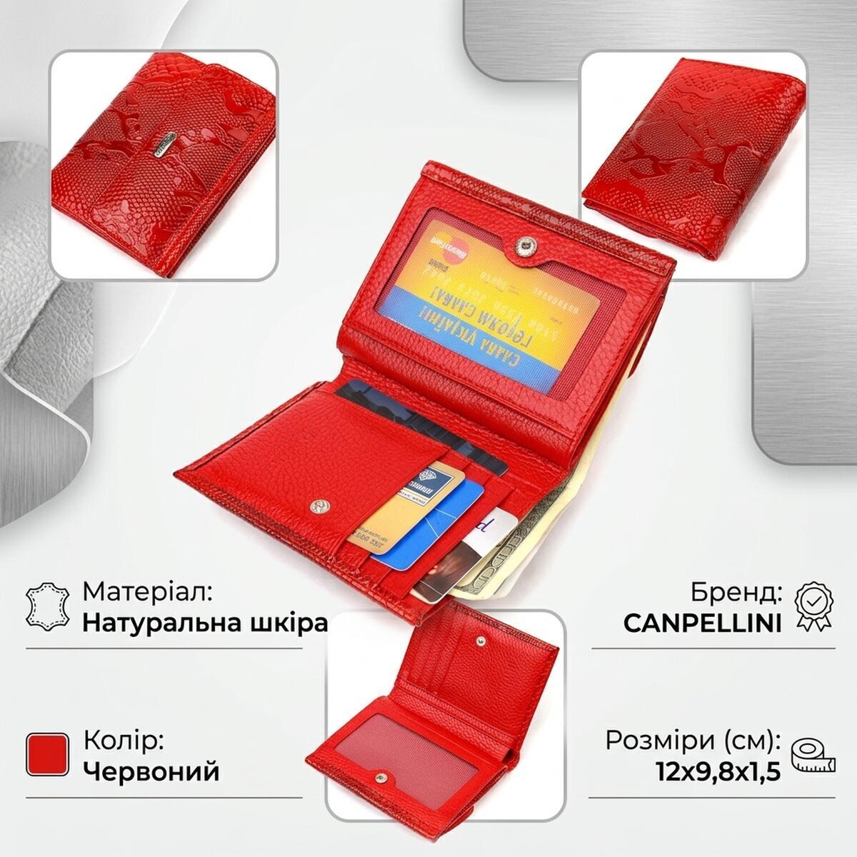 Гаманець жіночий шкіряний Canpellini 21872 червоний фото2