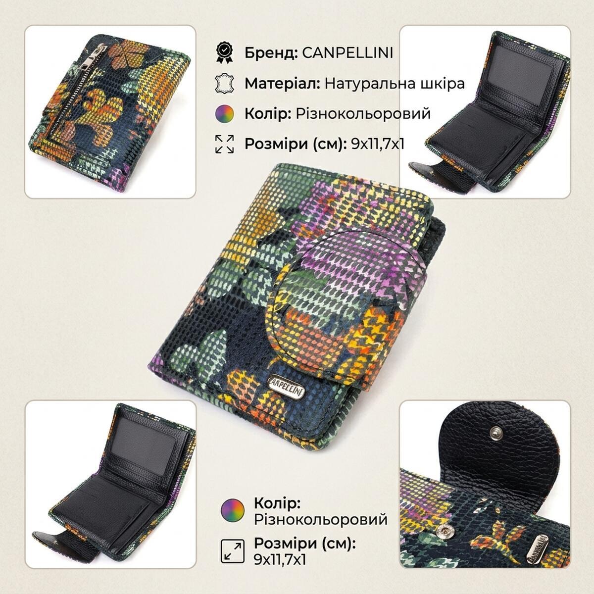 Гаманець жіночий шкіряний Canpellini 21860 різнокольоровий фото2