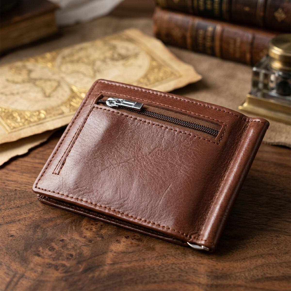 Кошелек мужкой кожаный St Leather 19456 коричневый фото4