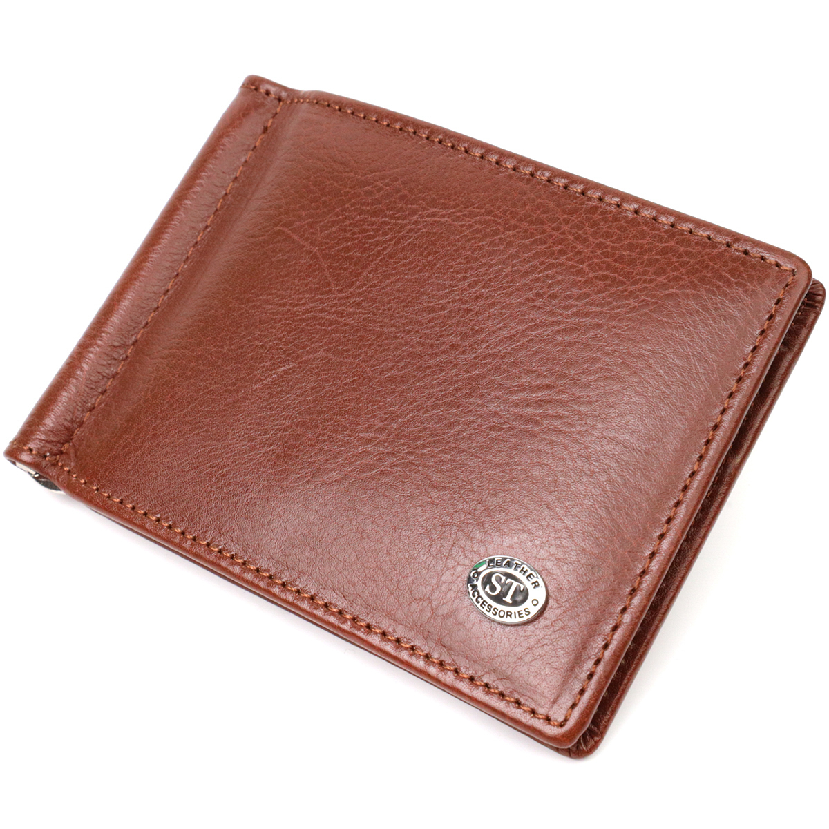 Кошелек мужкой кожаный St Leather 19456 коричневый фото5