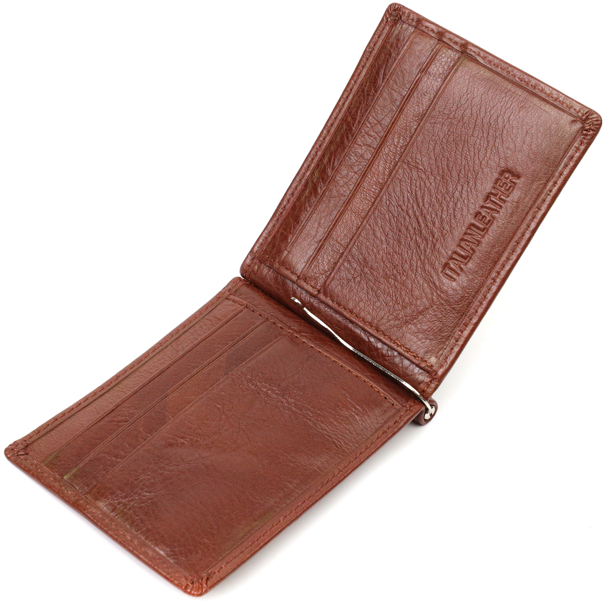 Кошелек мужкой кожаный St Leather 19456 коричневый фото9