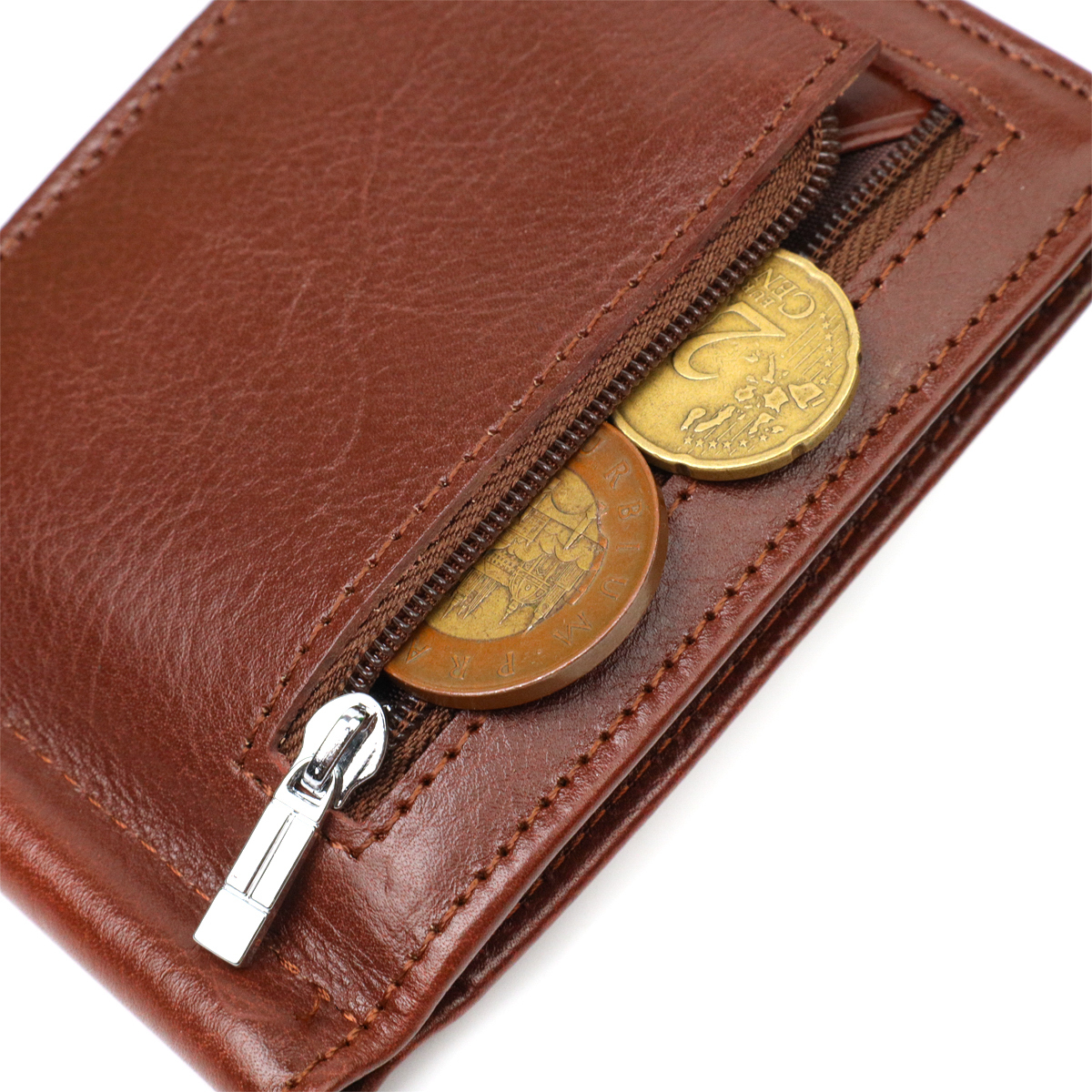 Кошелек мужкой кожаный St Leather 19456 коричневый фото12