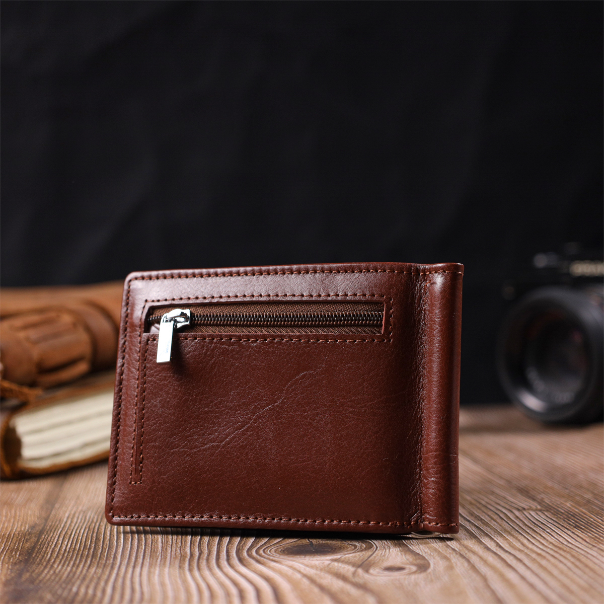 Кошелек мужкой кожаный St Leather 19456 коричневый фото14