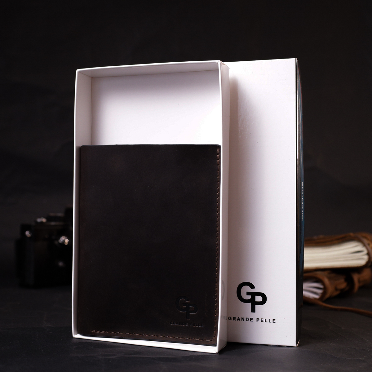 Кошелек мужкой кожаный Grande Pelle 19467 коричневый фото10