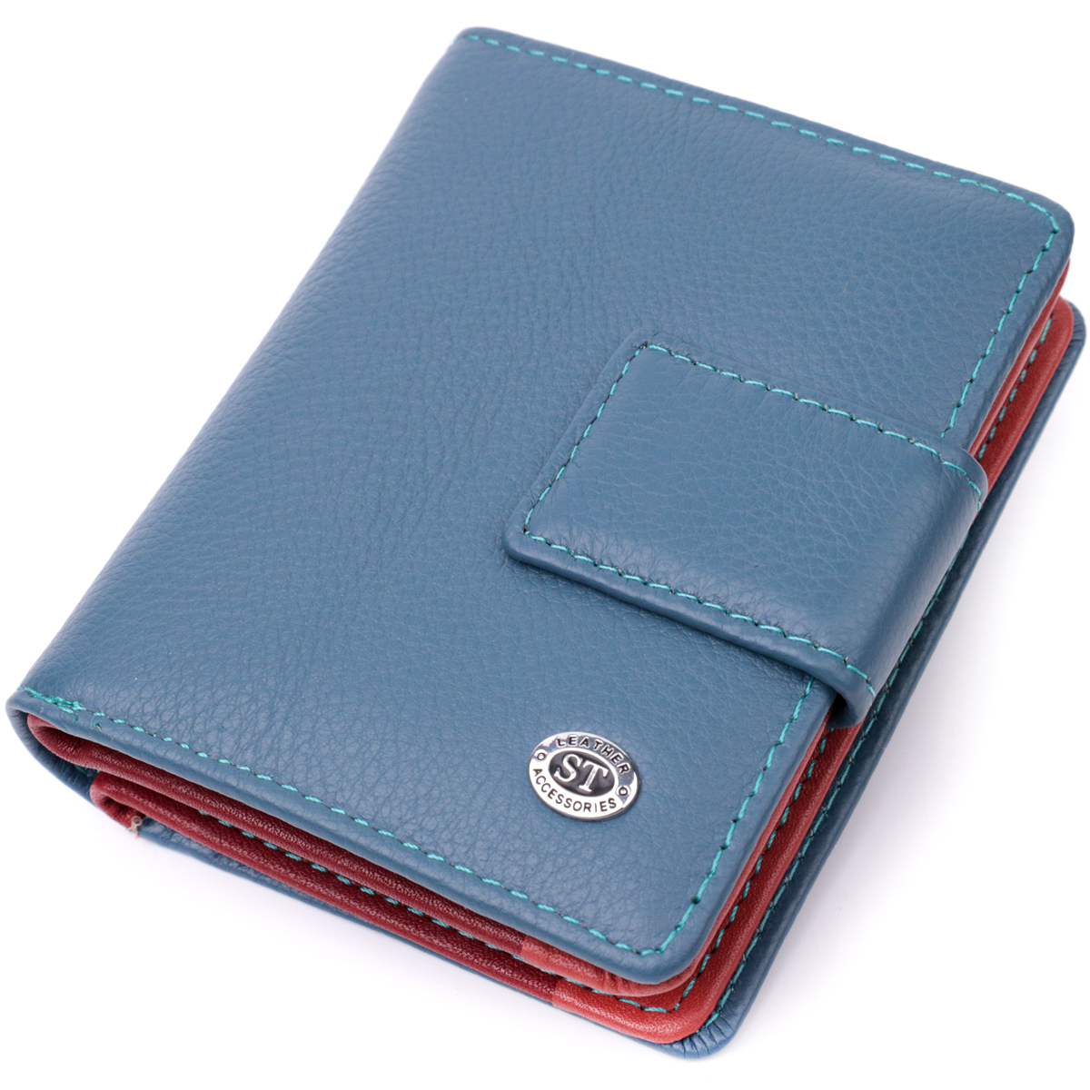 Кошелек женский кожаный St Leather 19486 бирюзовый фото4