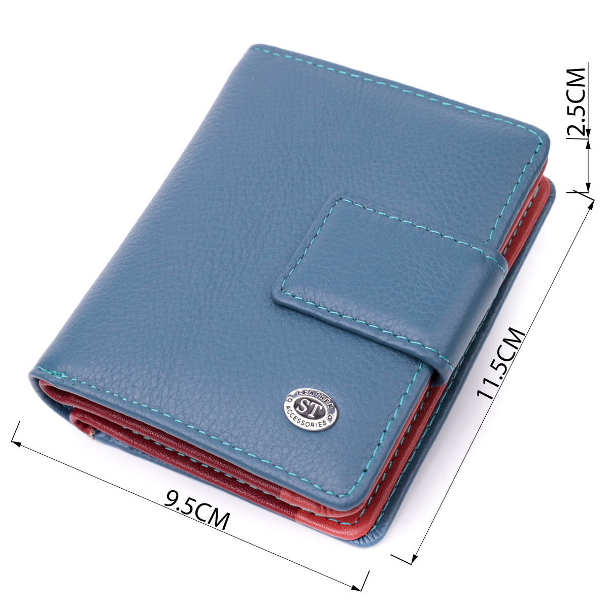 Кошелек женский кожаный St Leather 19486 бирюзовый фото6