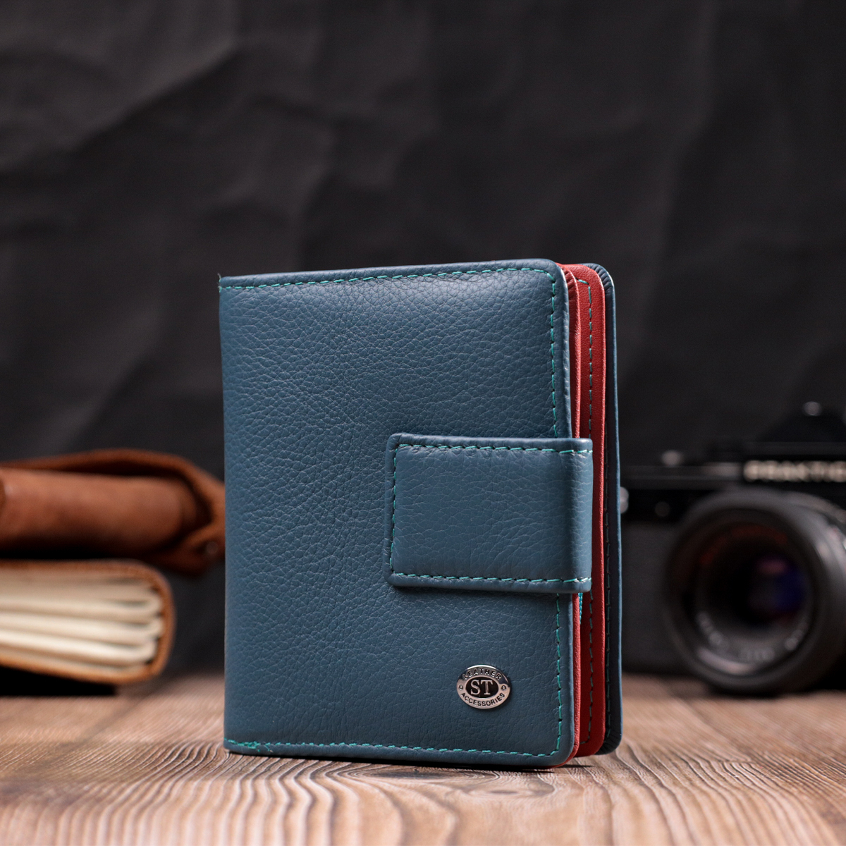 Кошелек женский кожаный St Leather 19486 бирюзовый фото12