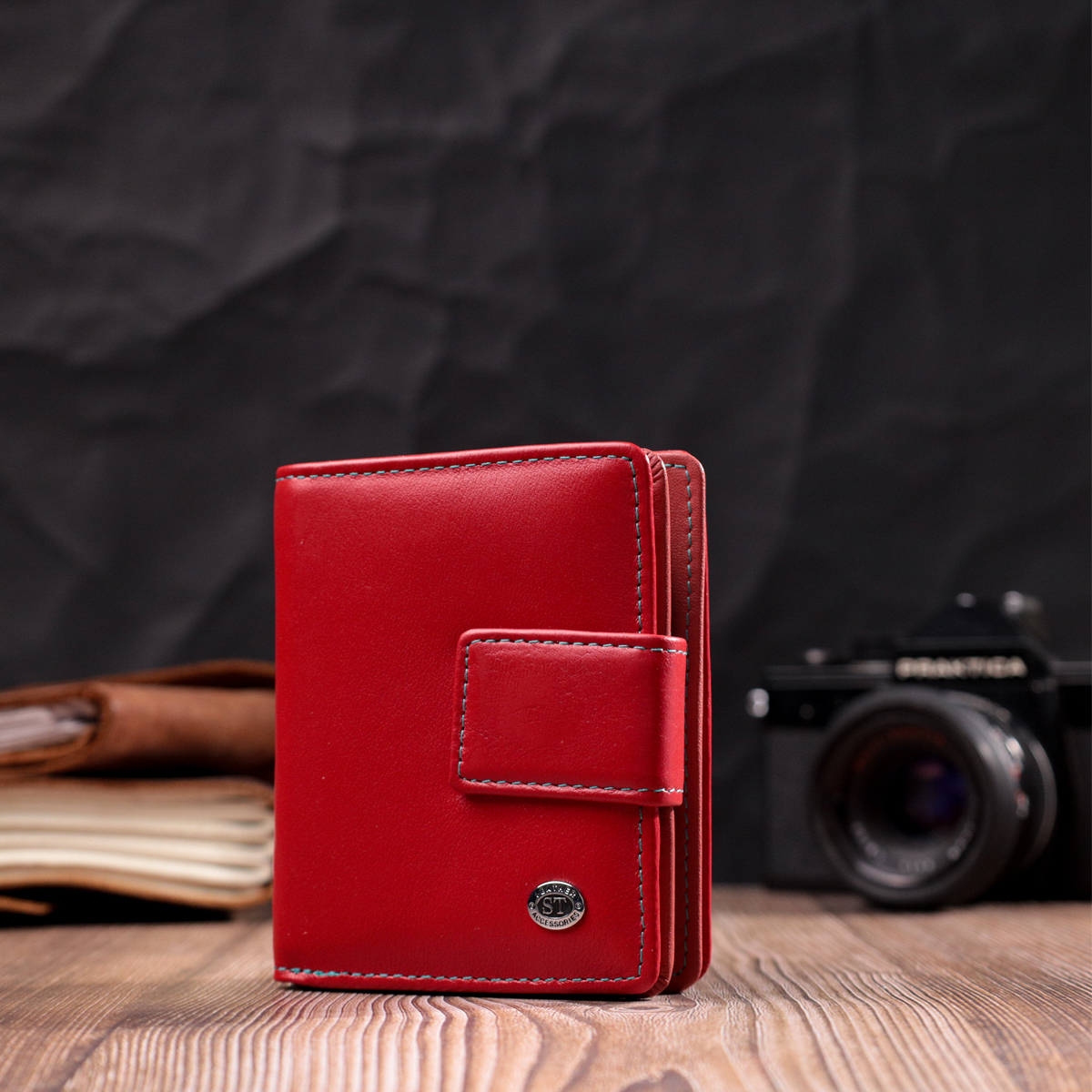 Кошелек женский кожаный St Leather 19488 красный фото12
