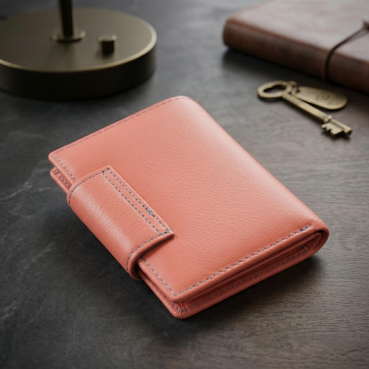 Кошелек женский кожаный St Leather 19498 оранжевый фото3