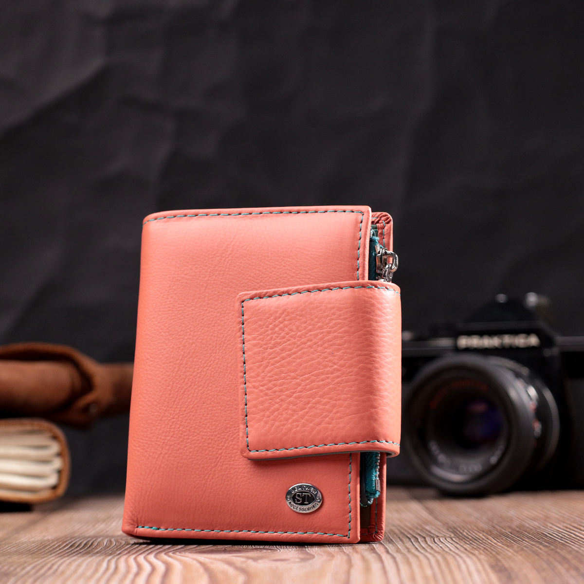 Кошелек женский кожаный St Leather 19498 оранжевый фото12