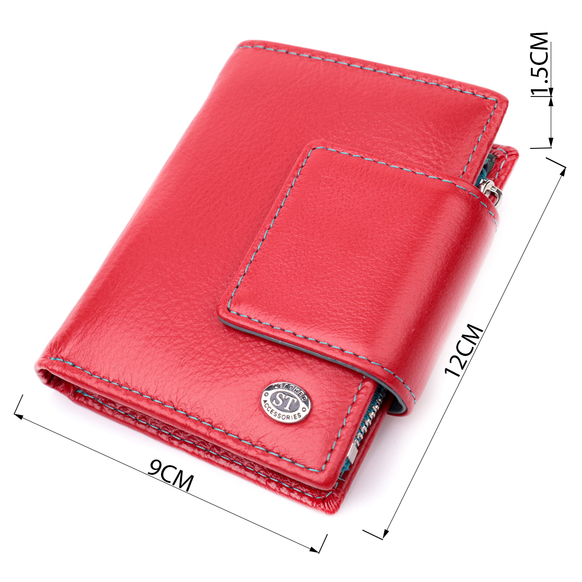 Кошелек женский кожаный St Leather 19499 красный фото3