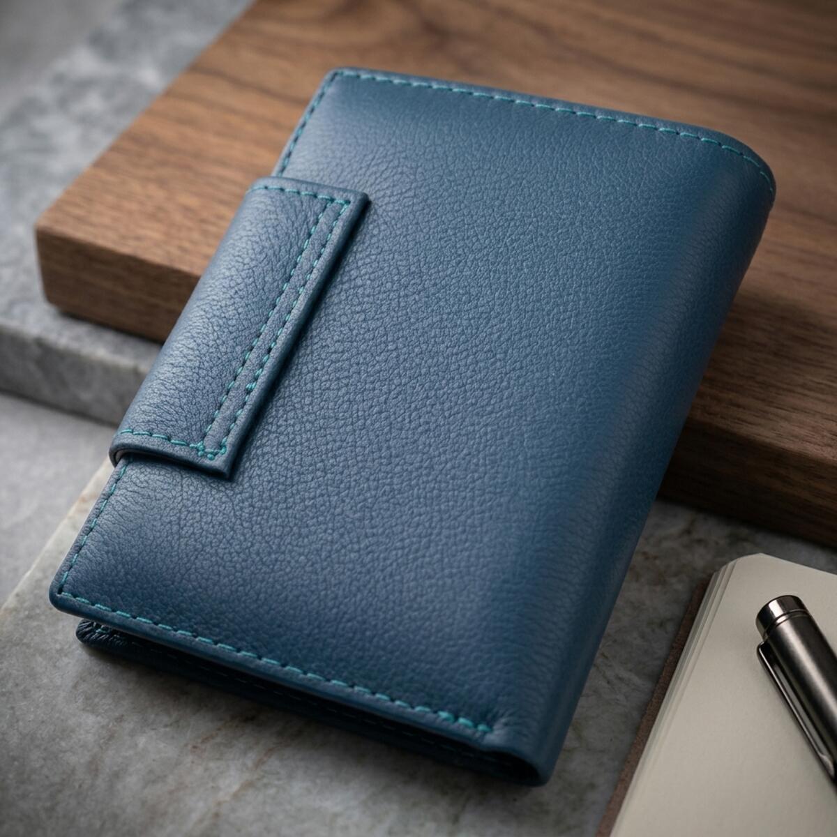 Кошелек женский кожаный St Leather 19501 бирюзовый фото3
