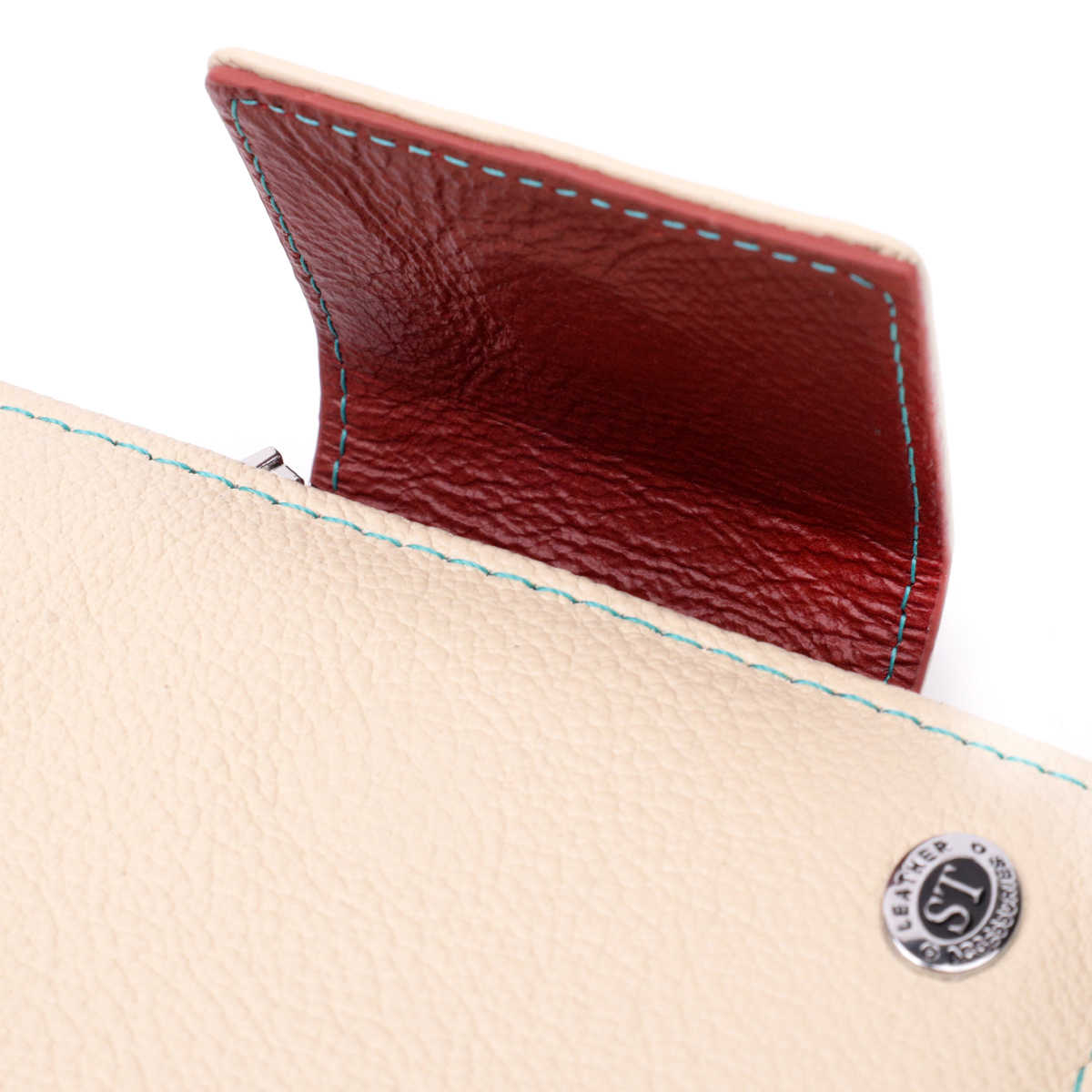Кошелек женский кожаный St Leather 19502 белый фото5