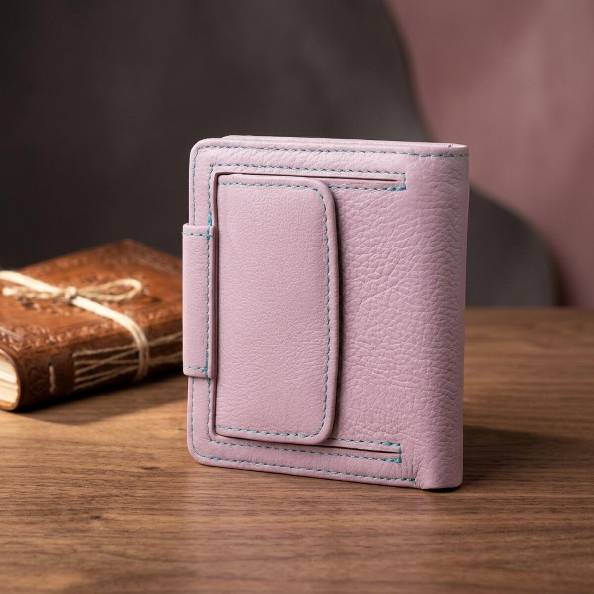Кошелек женский кожаный St Leather 19507 бежевый фото4