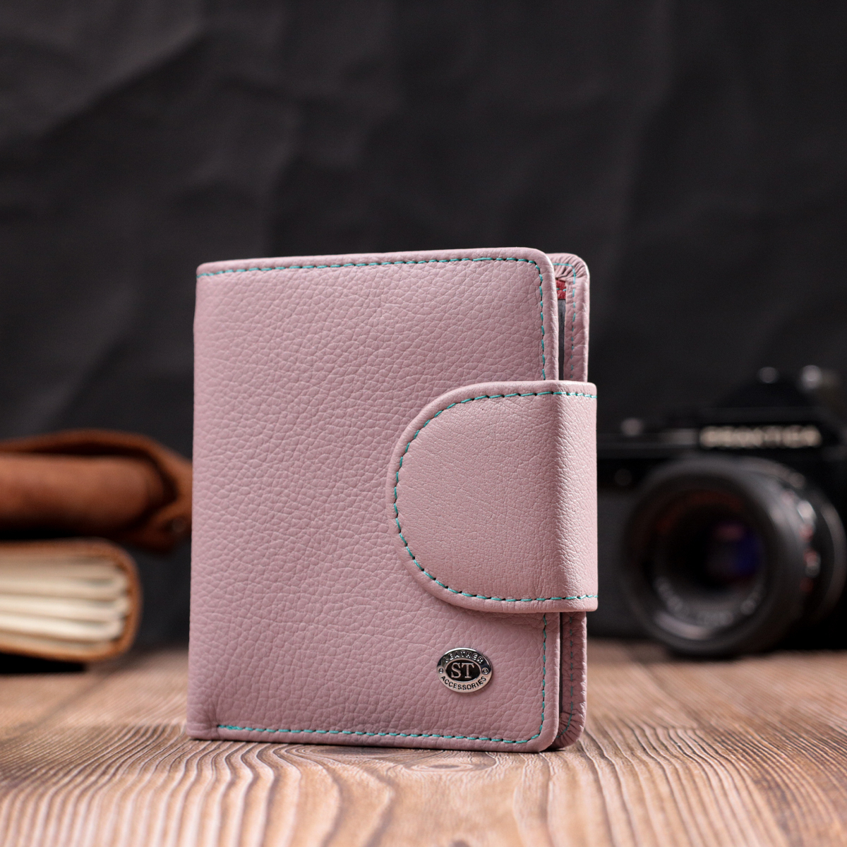 Кошелек женский кожаный St Leather 19507 бежевый фото13