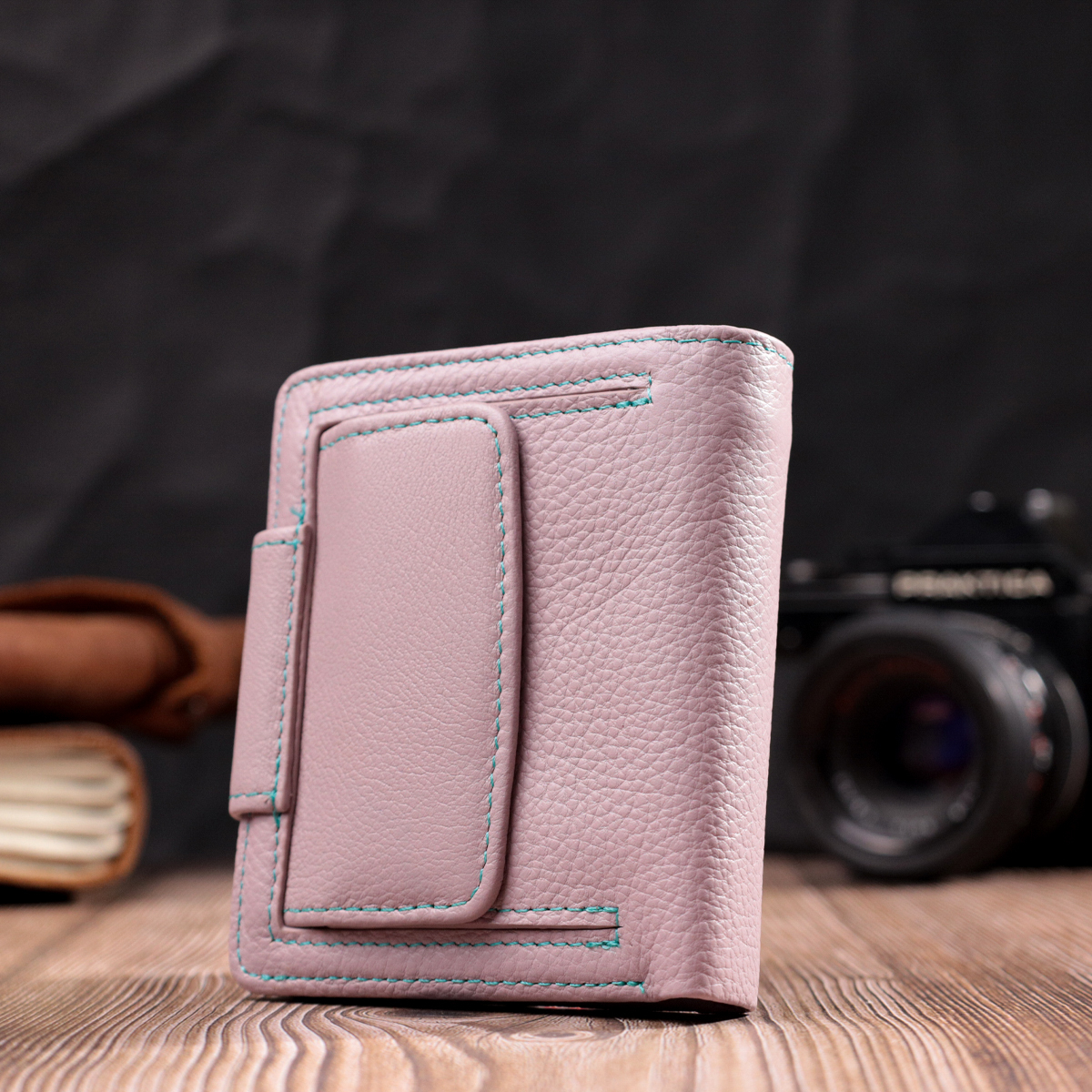 Кошелек женский кожаный St Leather 19507 бежевый фото14