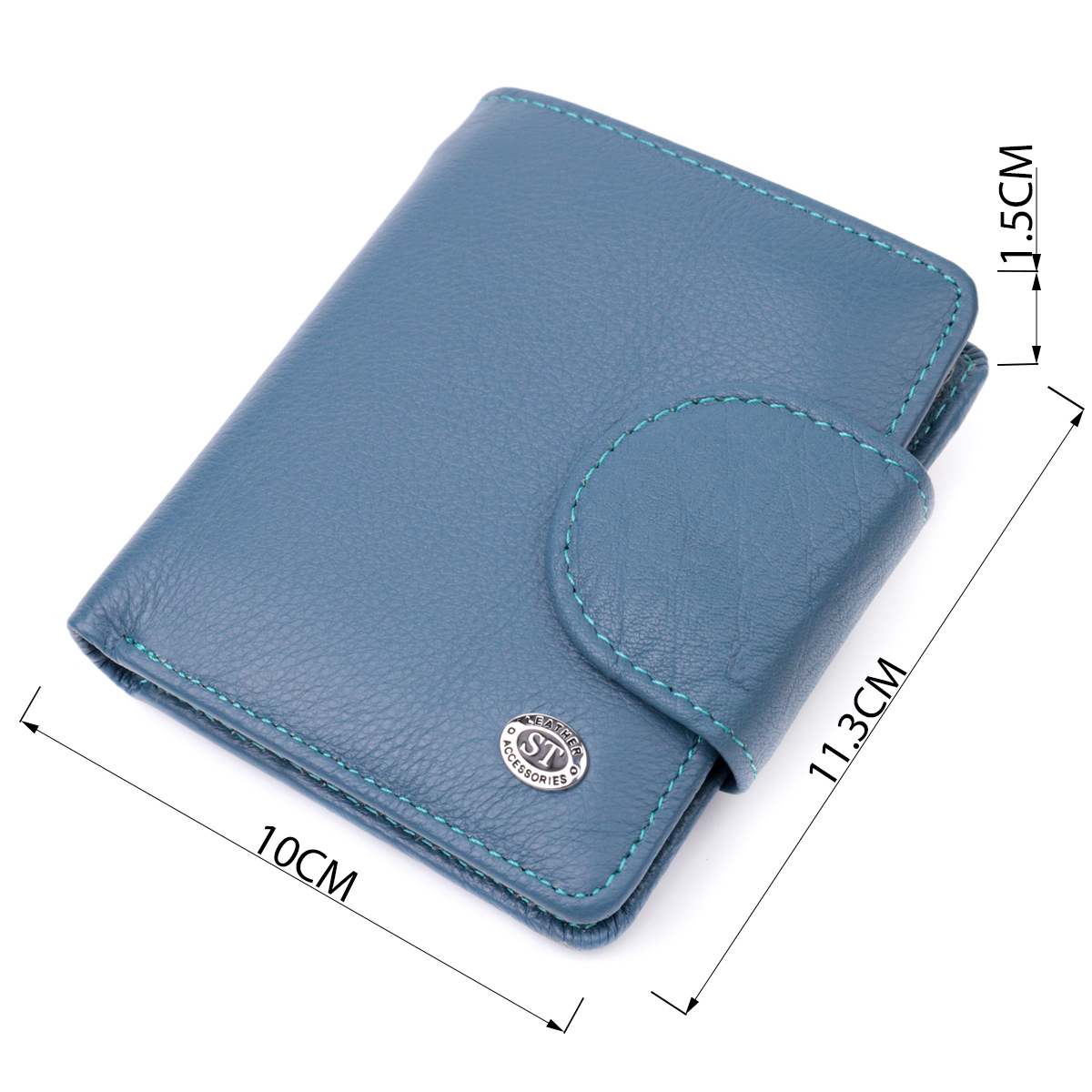 Кошелек женский кожаный St Leather 19508 бирюзовый фото7