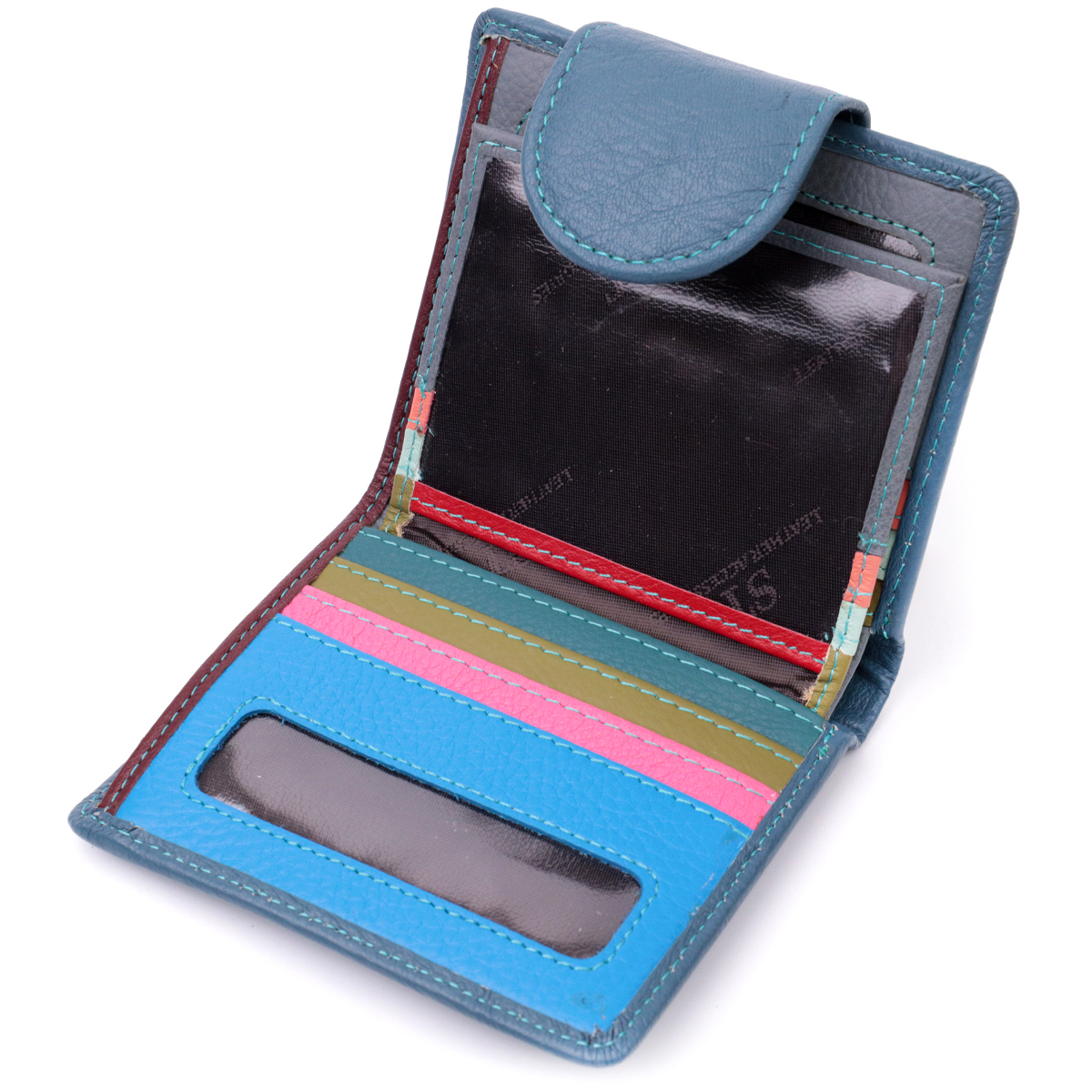 Кошелек женский кожаный St Leather 19508 бирюзовый фото10