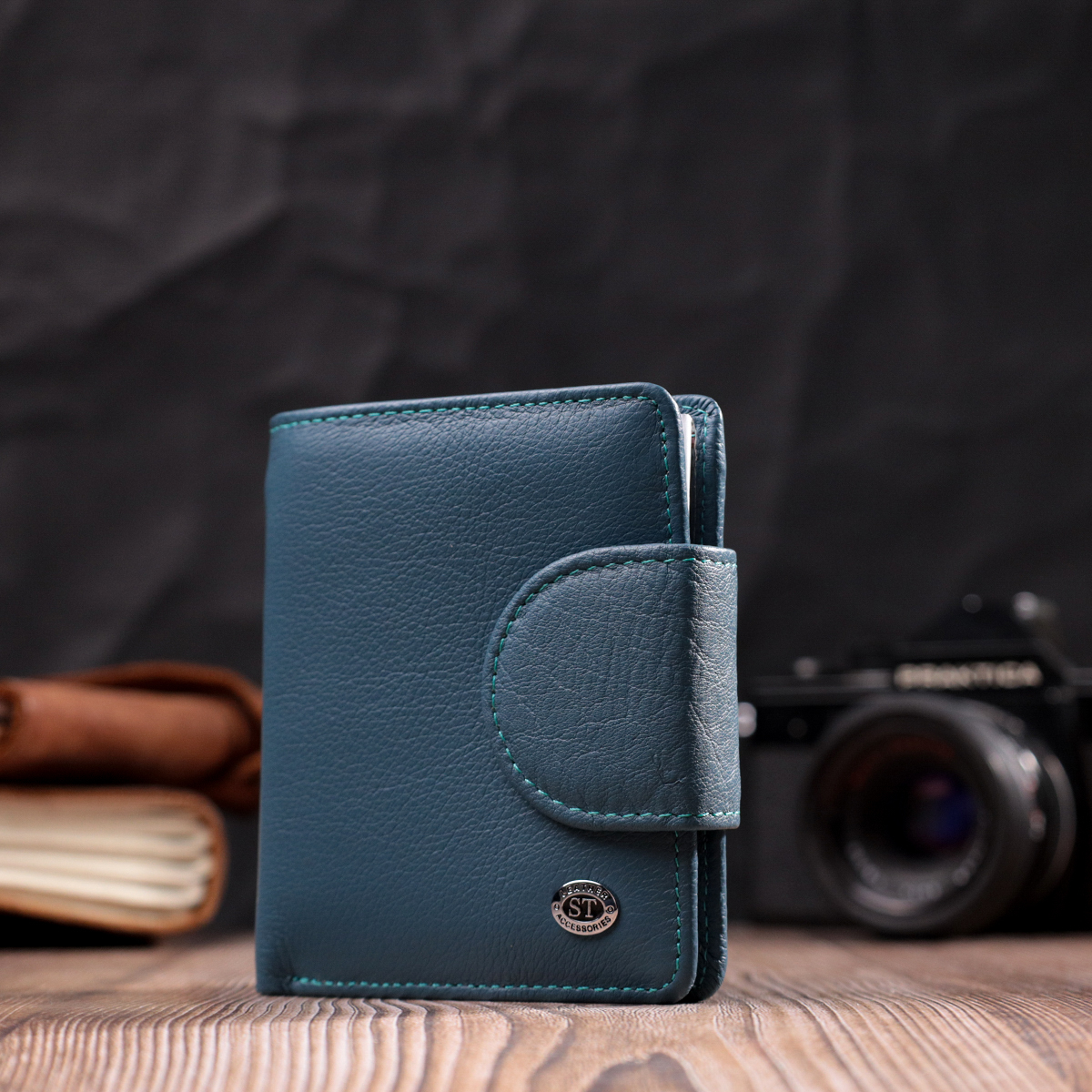 Кошелек женский кожаный St Leather 19508 бирюзовый фото13