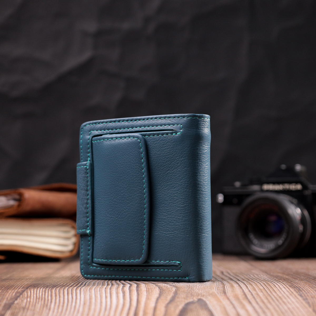 Кошелек женский кожаный St Leather 19508 бирюзовый фото14