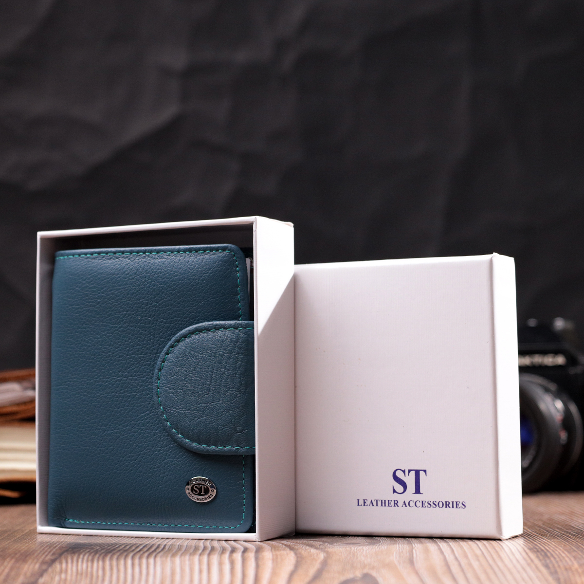 Кошелек женский кожаный St Leather 19508 бирюзовый фото15