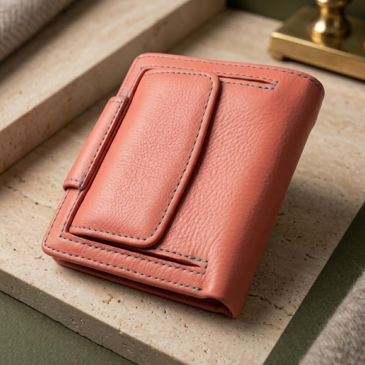 Кошелек женский кожаный St Leather 19509 оранжевый фото4