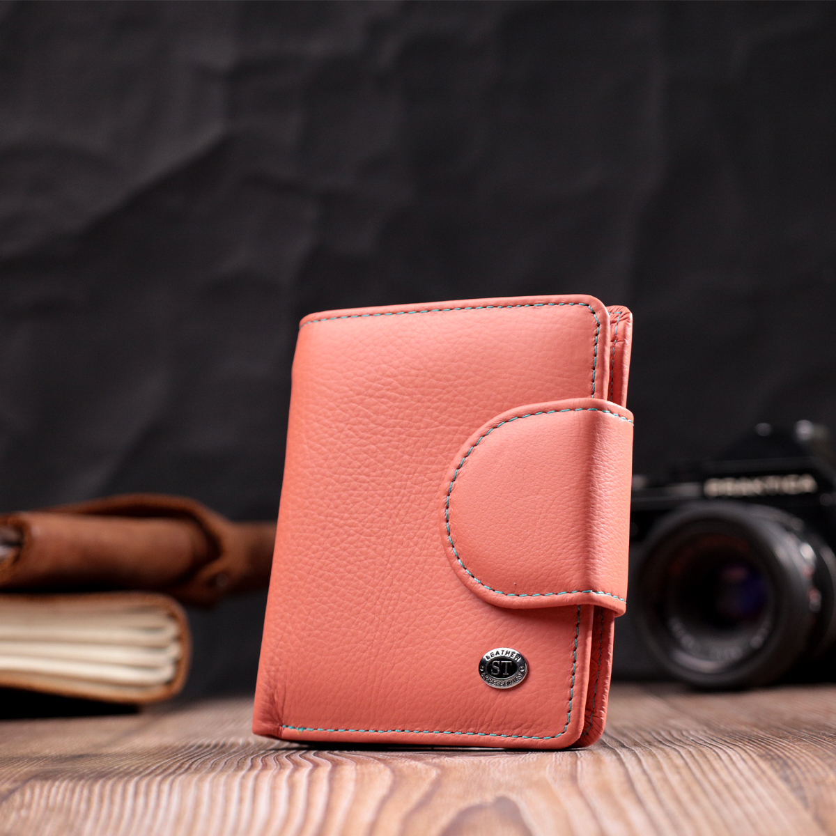 Кошелек женский кожаный St Leather 19509 оранжевый фото13
