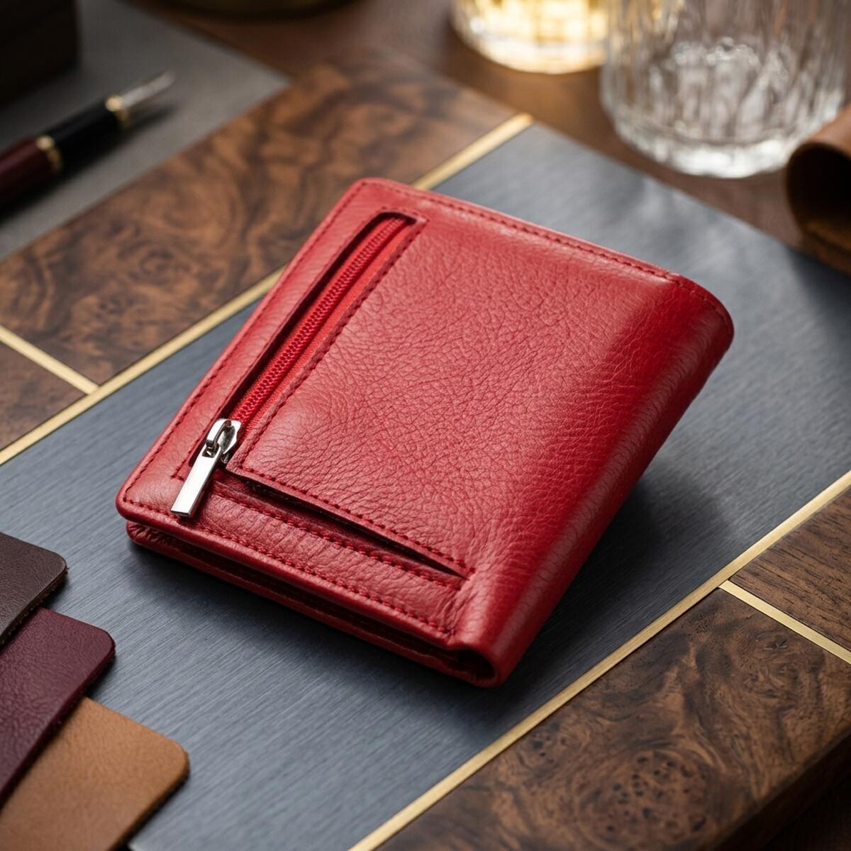 Гаманець жіночий шкіряний St Leather 22449 червоний фото4