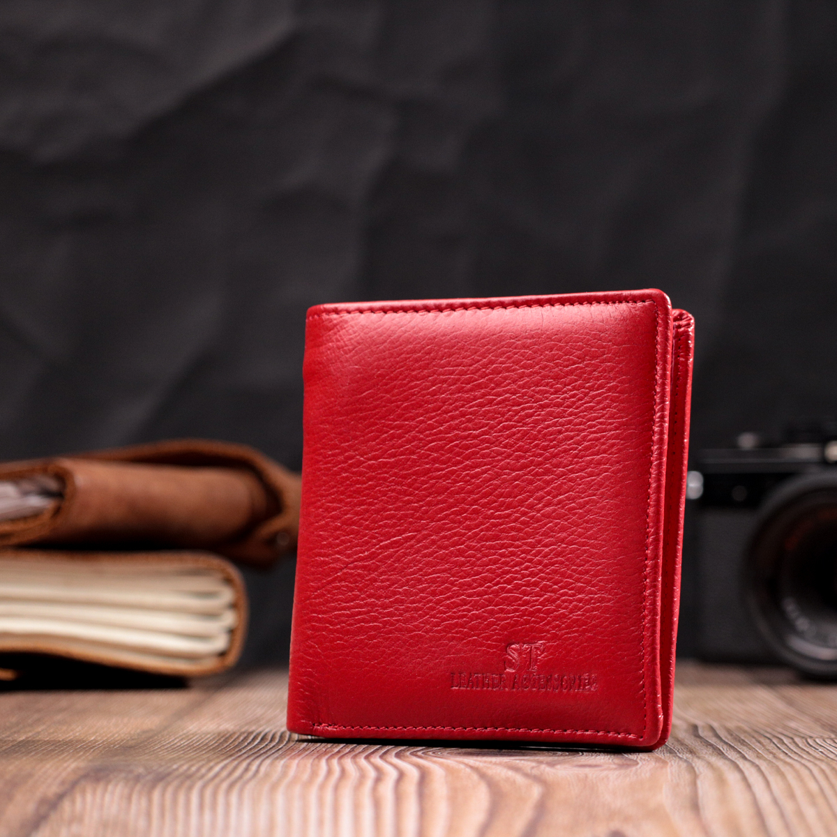 Гаманець жіночий шкіряний St Leather 22449 червоний фото12