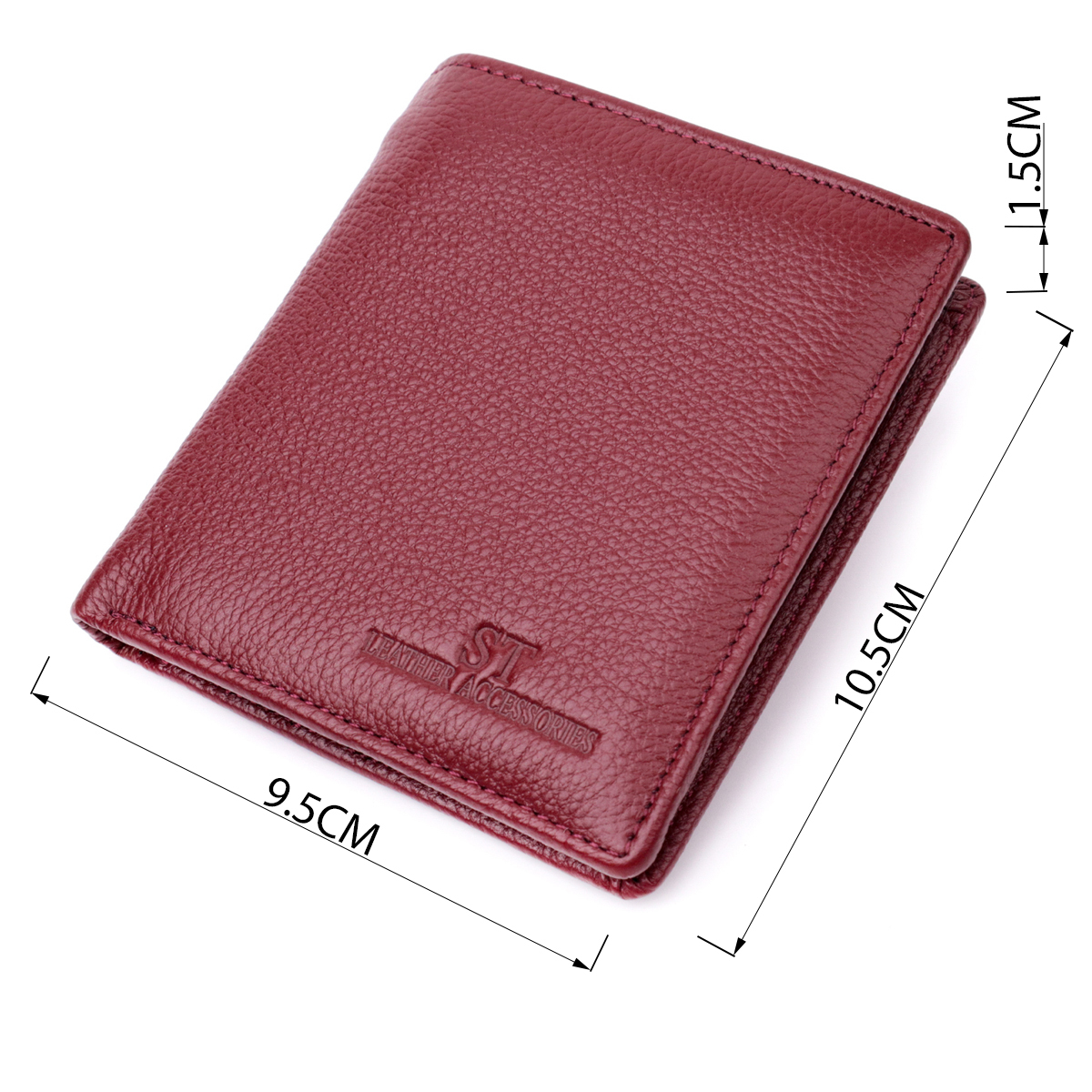 Кошелек женский кожаный St Leather 22451 бордовый фото3