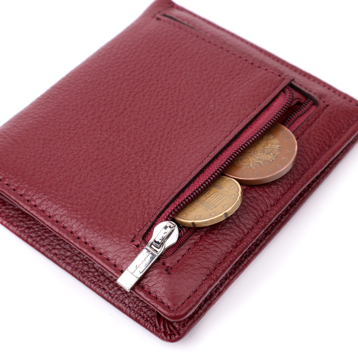 Кошелек женский кожаный St Leather 22451 бордовый фото7