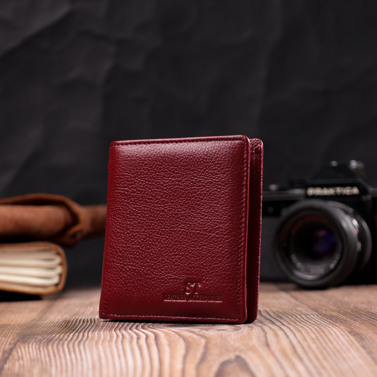 Кошелек женский кожаный St Leather 22451 бордовый фото8
