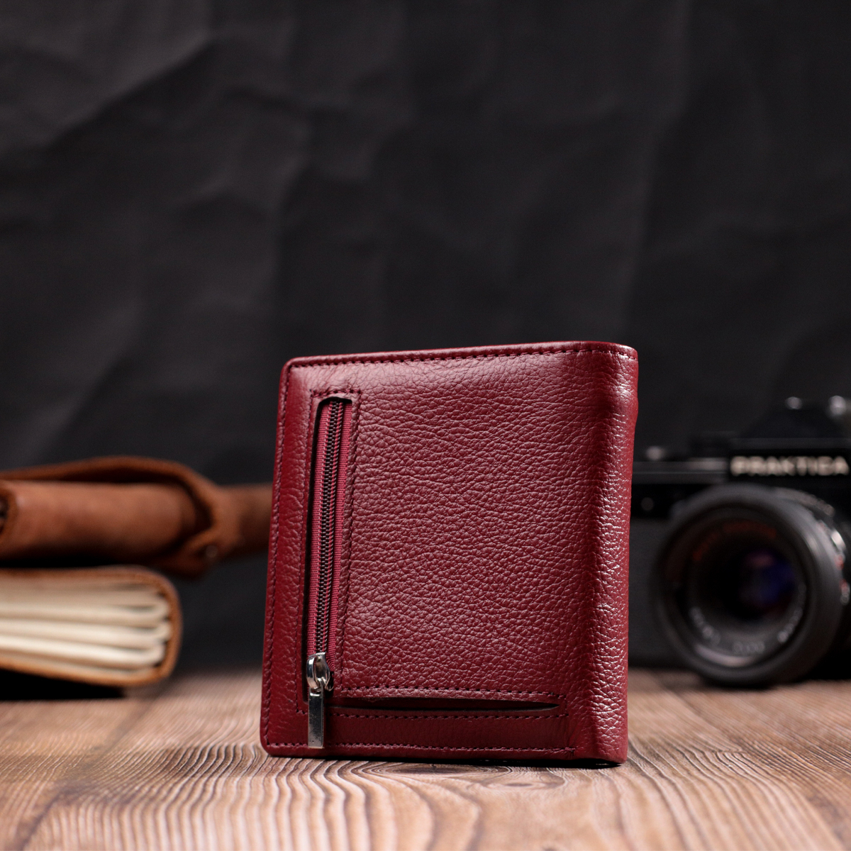 Кошелек женский кожаный St Leather 22451 бордовый фото9