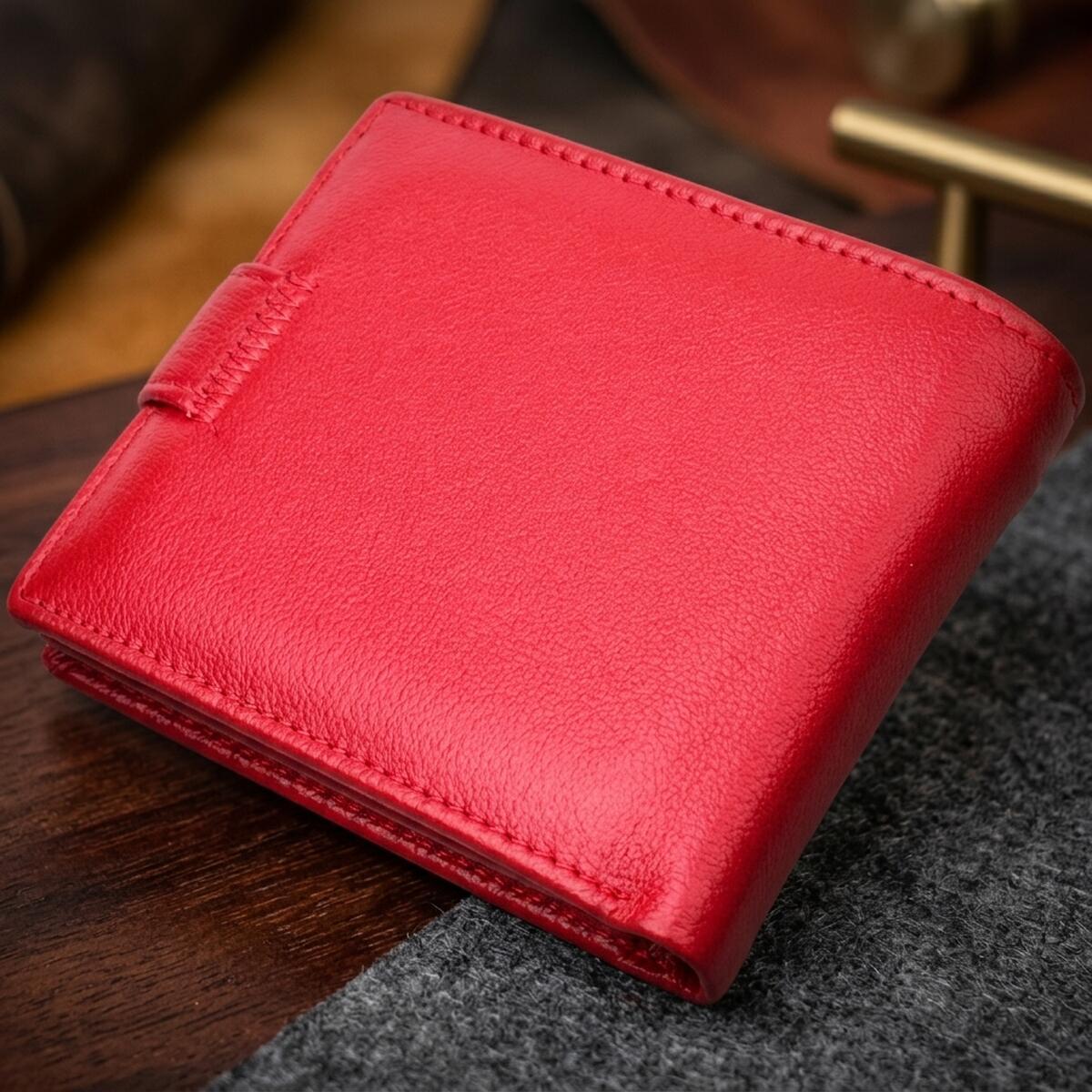 Кошелек женский кожаный St Leather 22455 красный фото4