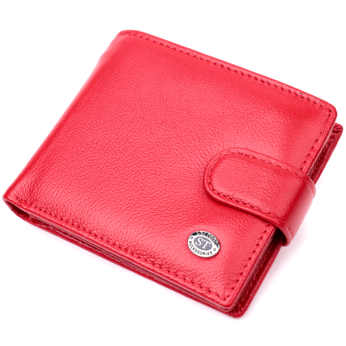 Кошелек женский кожаный St Leather 22455 красный фото5