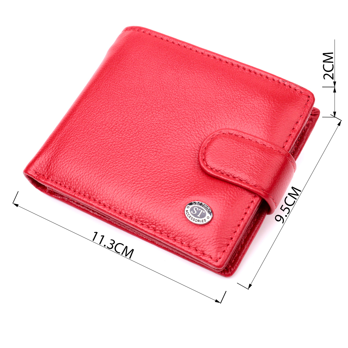 Кошелек женский кожаный St Leather 22455 красный фото7