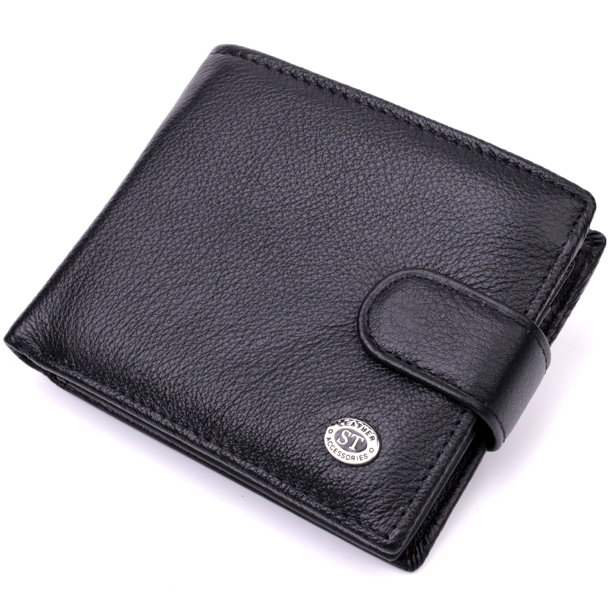 Гаманець чоловічий шкіряний St Leather 22457 чорний фото5