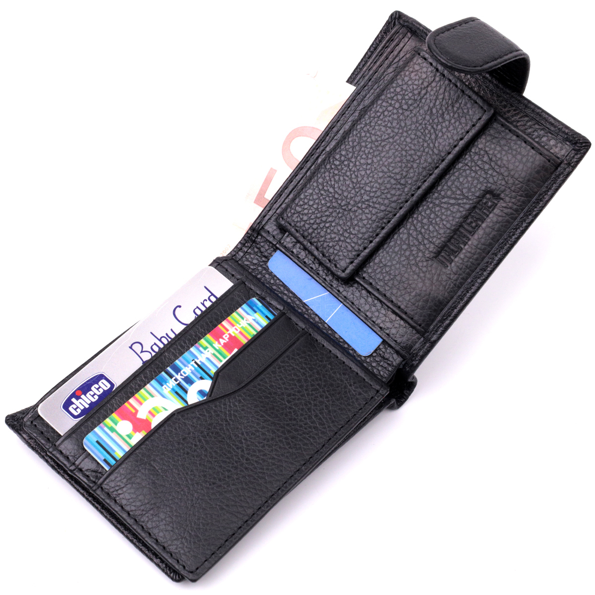 Гаманець чоловічий шкіряний St Leather 22457 чорний фото10