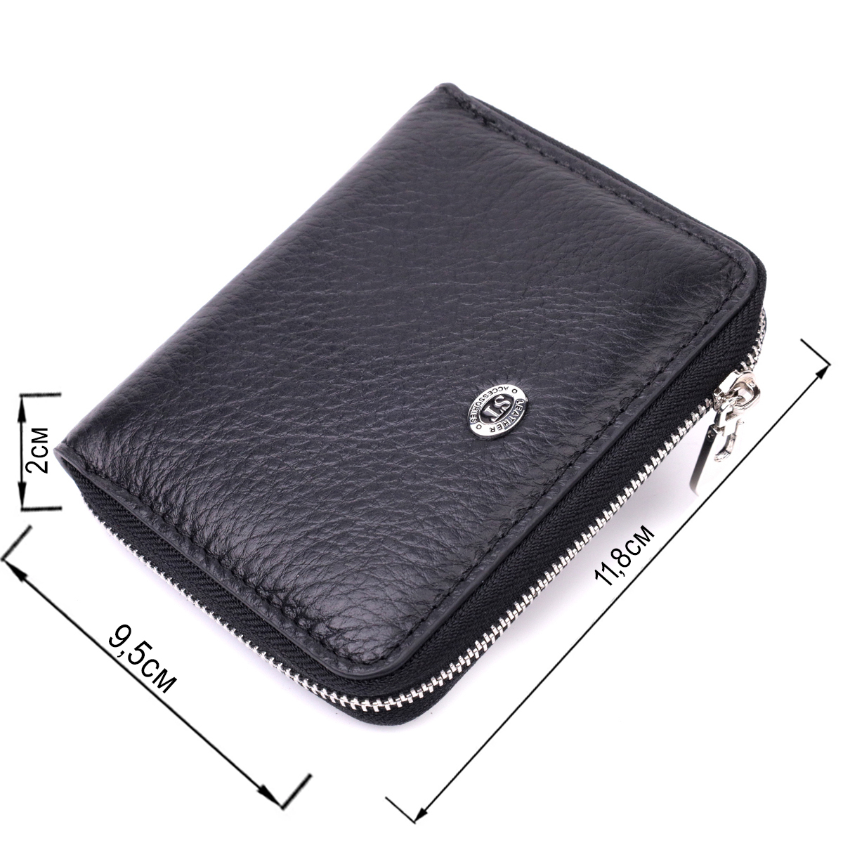 Гаманець жіночий шкіряний St Leather 22467 чорний фото7