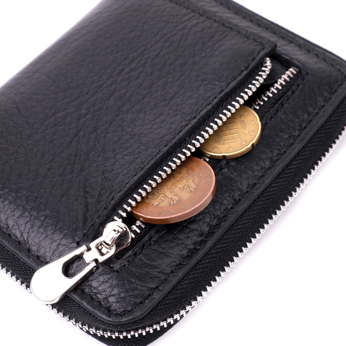Гаманець жіночий шкіряний St Leather 22467 чорний фото11